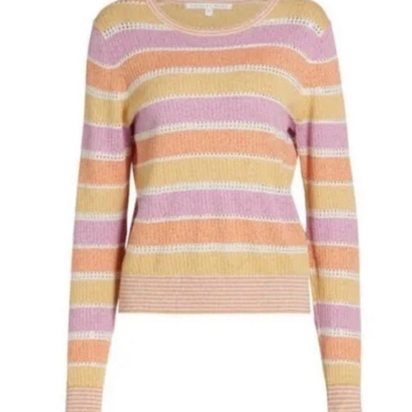 Veronica Beard Sweaters - VERONICA BEARD Striped Purple & Pink Women's Pastel Sweater XL